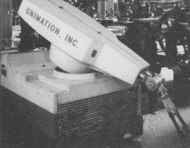 The first robot installed in American industry, this Unimate "pick-and-place" uni) first removed hot metal parts from a die-casting machine at a GM plant in Trenton, New Jersey, in 1961. (From the collections of Henry Ford Museum & Greenfield Village.)