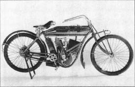 An Indian motor-cycle made by Hendee Manufacturing Co. of Springfield, Massachusetts, circa 1911. (From the collections of Henry Ford Museum & Greenfield Village, Dearborn, Michigan.)