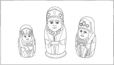 Matryoshka dolls.