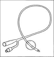A Foley catheter.